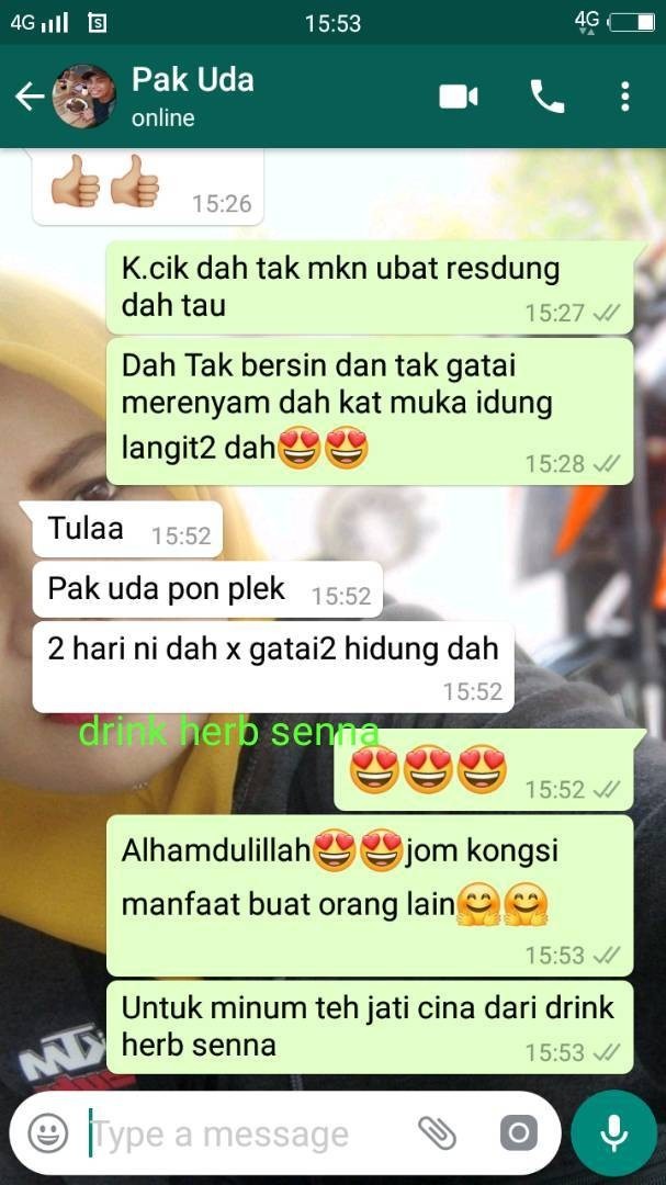 testimonial teh sanna senna amal herbs