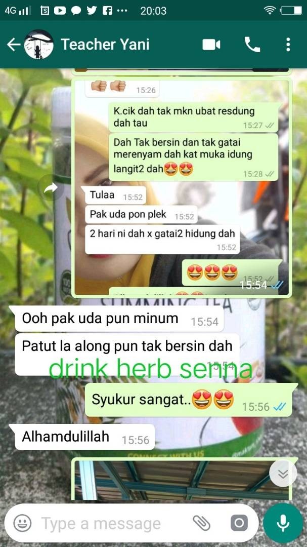 testimonial teh sanna senna amal herbs