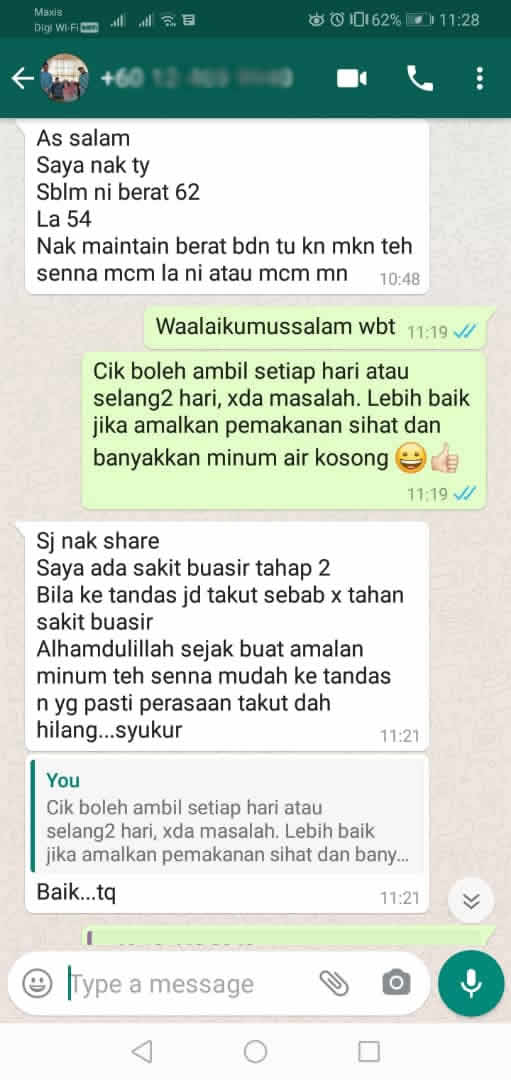 testimonial teh sanna senna amal herbs